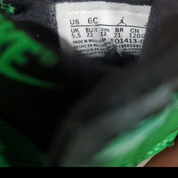 Jordan 1 Retro High OG sneakers, toddler, "Lucky Green" - Picture 6 of 6